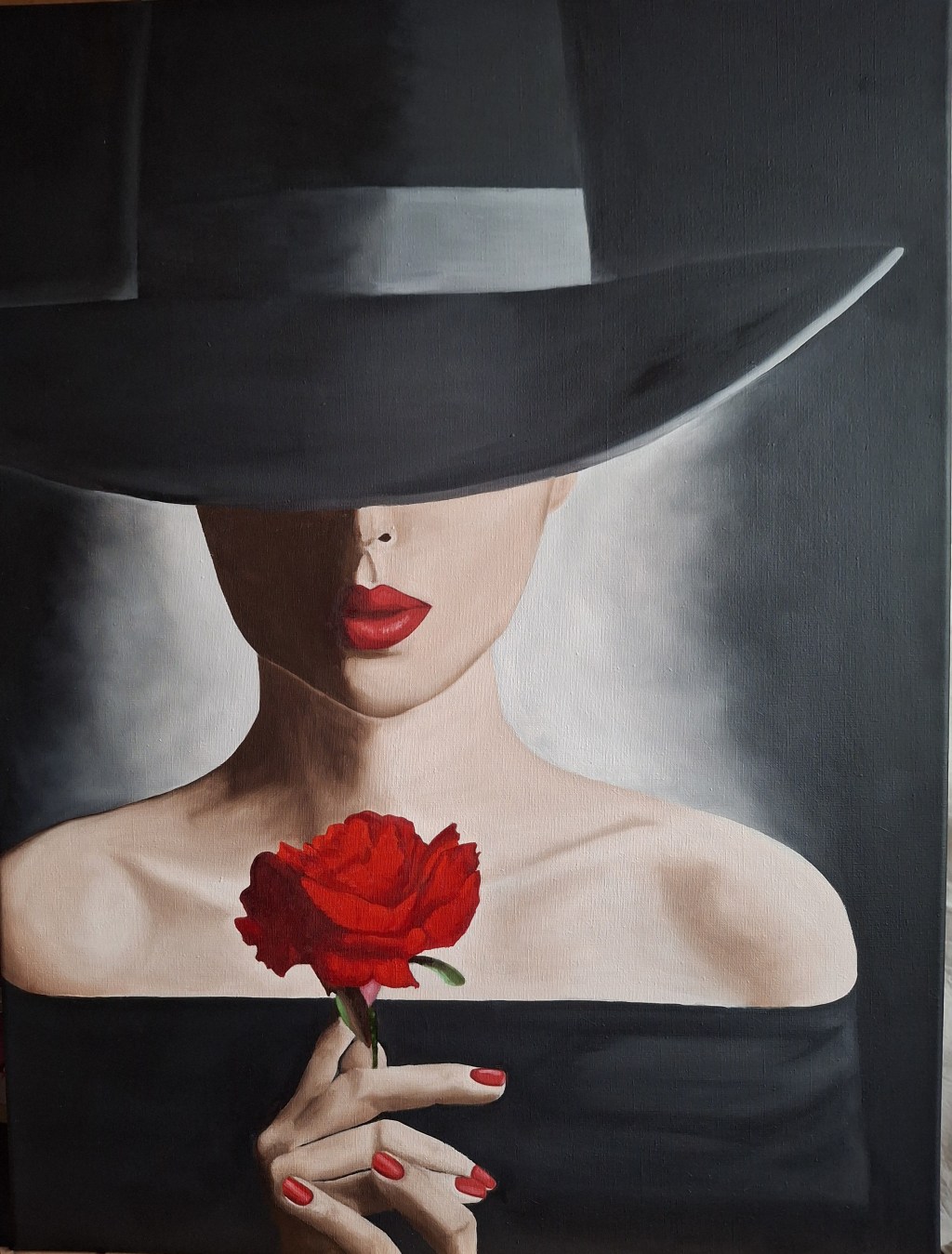 dame met hoed en roos&nbsp;2